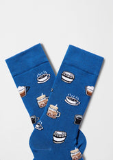 Chaussettes en coton - BeCoffee Bleu